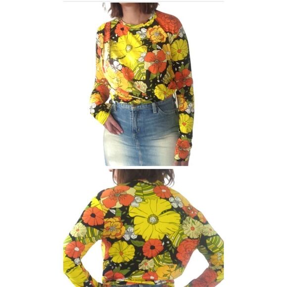 Zara Floral Top Long sleeve S adorable - Picture 1 of 6